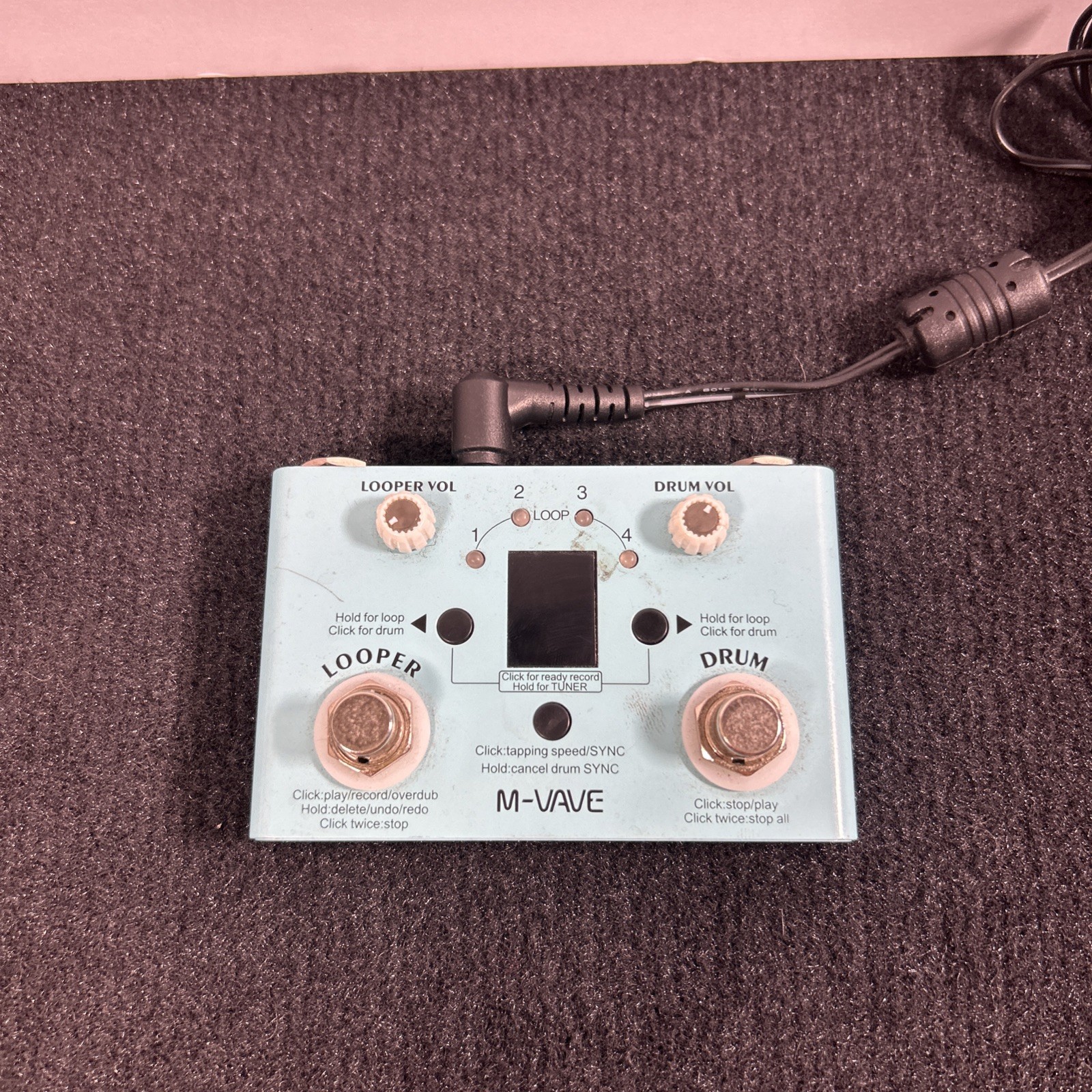 M-VAVE LOST TEMPO Effect Pedal Drum & Looper Effector  2-in-1 Looper & F3E2