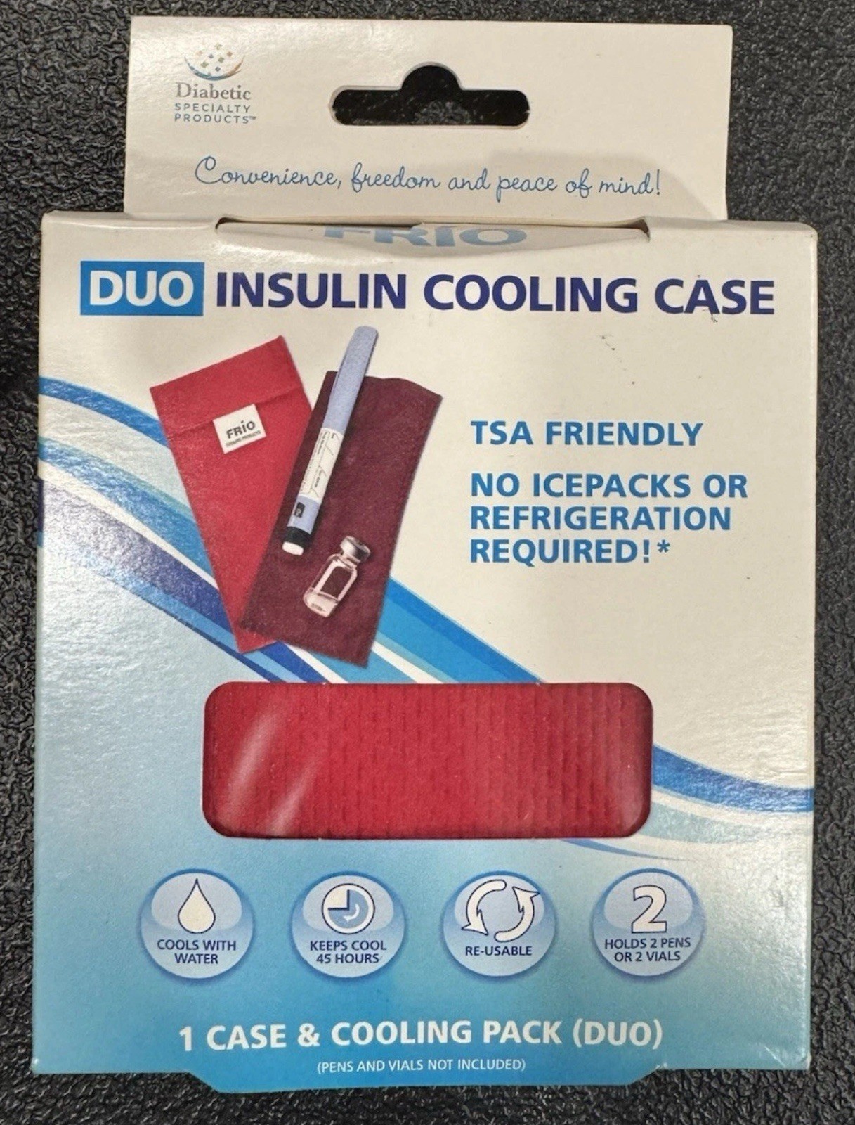 Frio Duo Insulin Cooling Case No Ice Packs Needed Reusable Compact Travel RED
