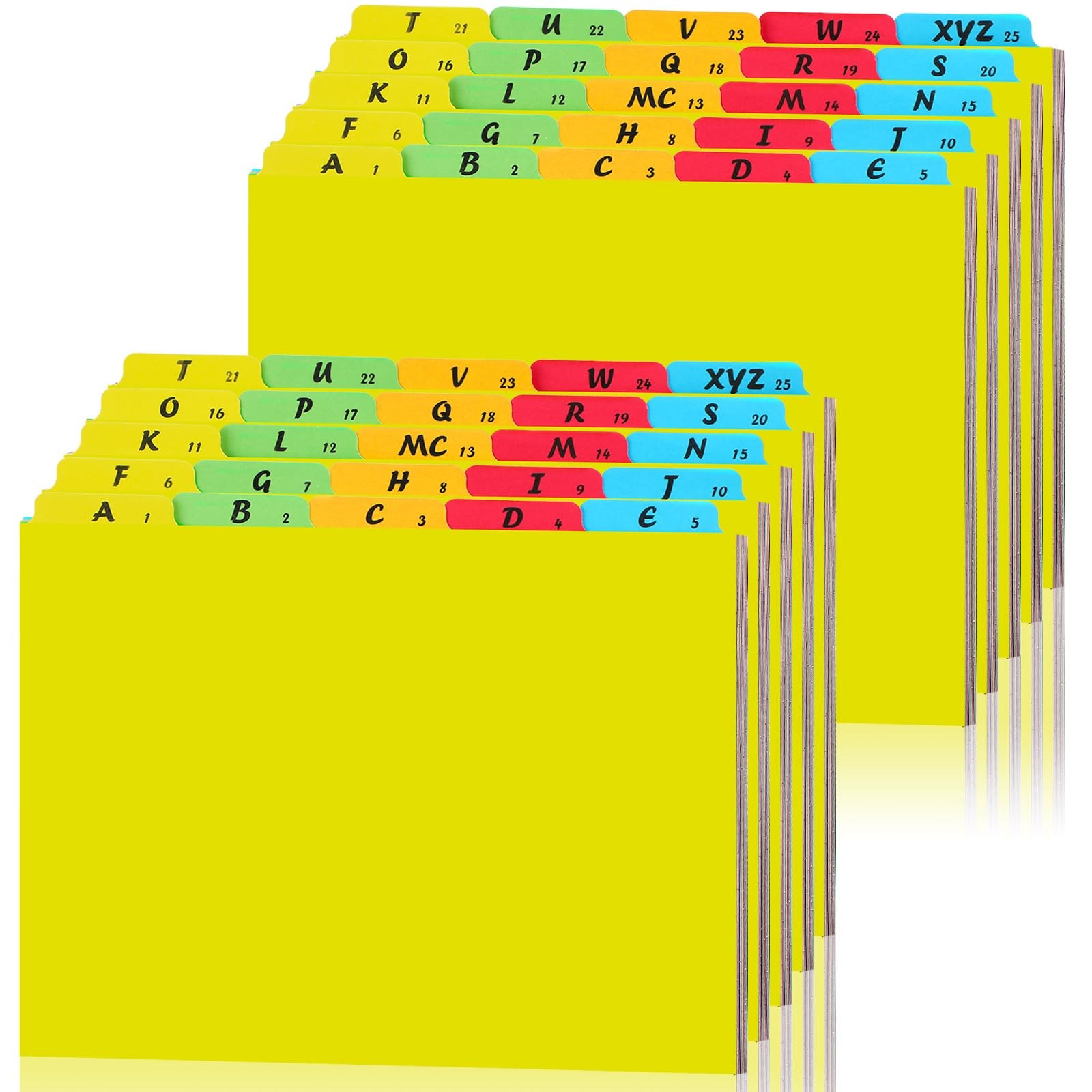 2 Set 50 Pcs Alphabet File Dividers A-z Top Tab Guides Set, Letter Size Filin...