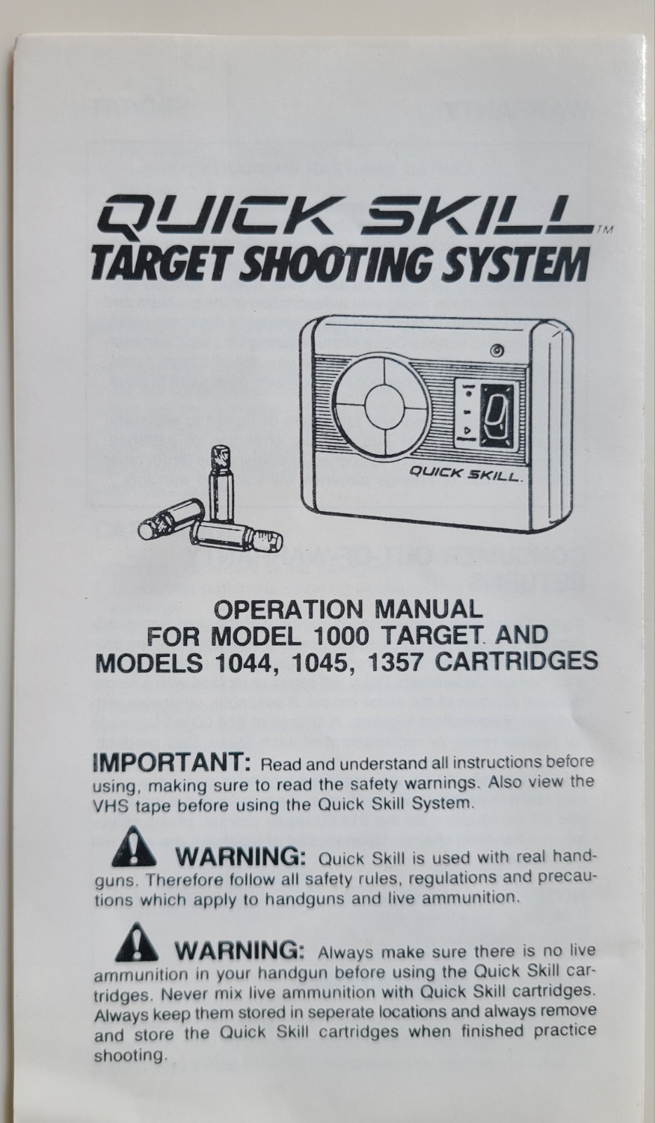 Vintage Daisy Quick Skill Electronic Target Shooting System Model 1000 New