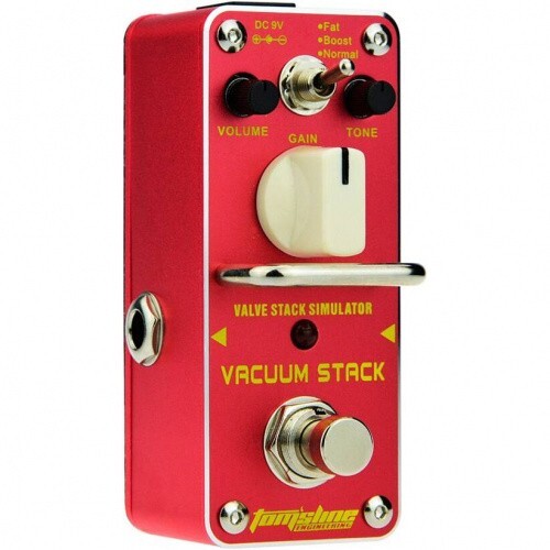 Tomsline AR-AVS-3 Vacuum Valve Stack Simulator Guitar Effects Pedal, Red