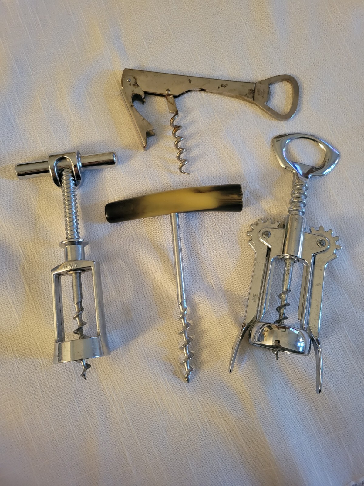 Vintage Wine Bottle Openers Lot Of 4 Three Made In Italy One With Bakelite...