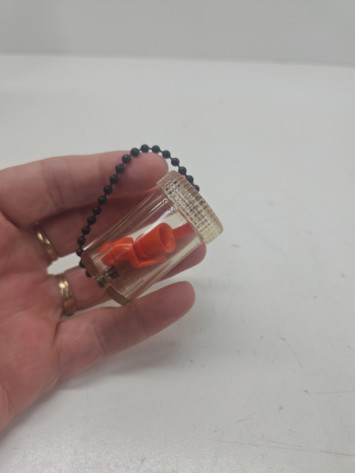 Military Surplus Earplug Set with Plastic Case and Chain Clip Militaria