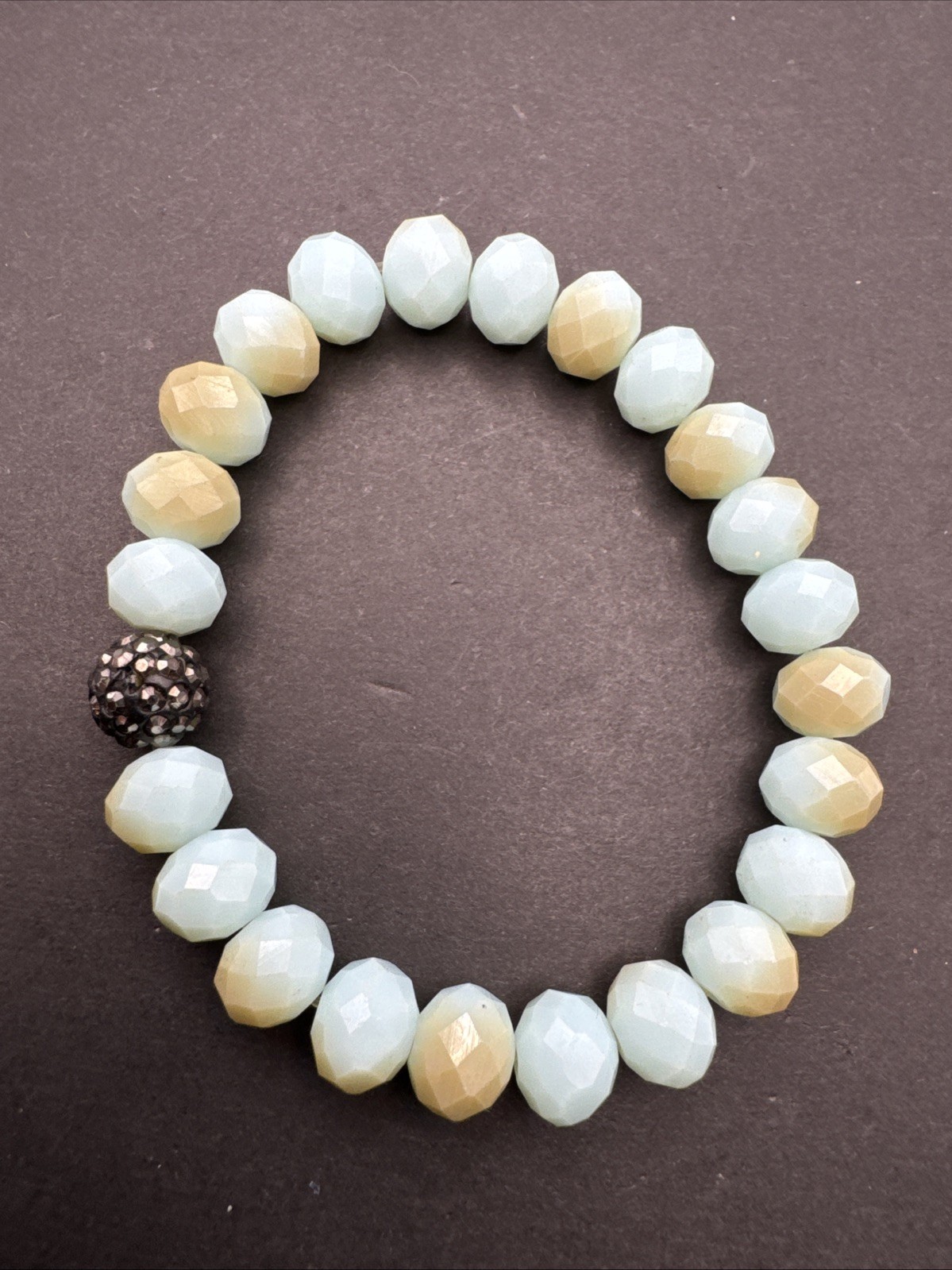 Green Calcite Stretch Beaded Bracelet Healing