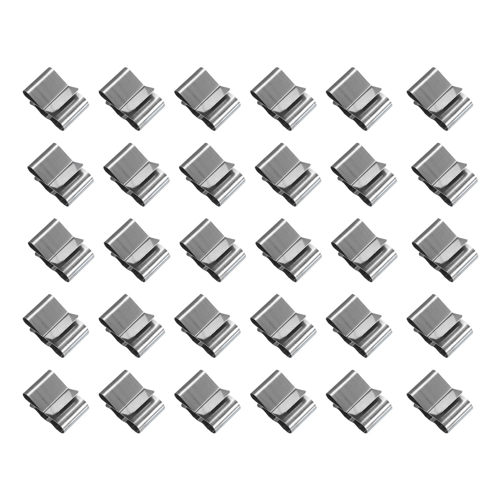 30pcs Trailer Frame Wire Clips 18.8mm Length Stainless Steel Cable Clamps