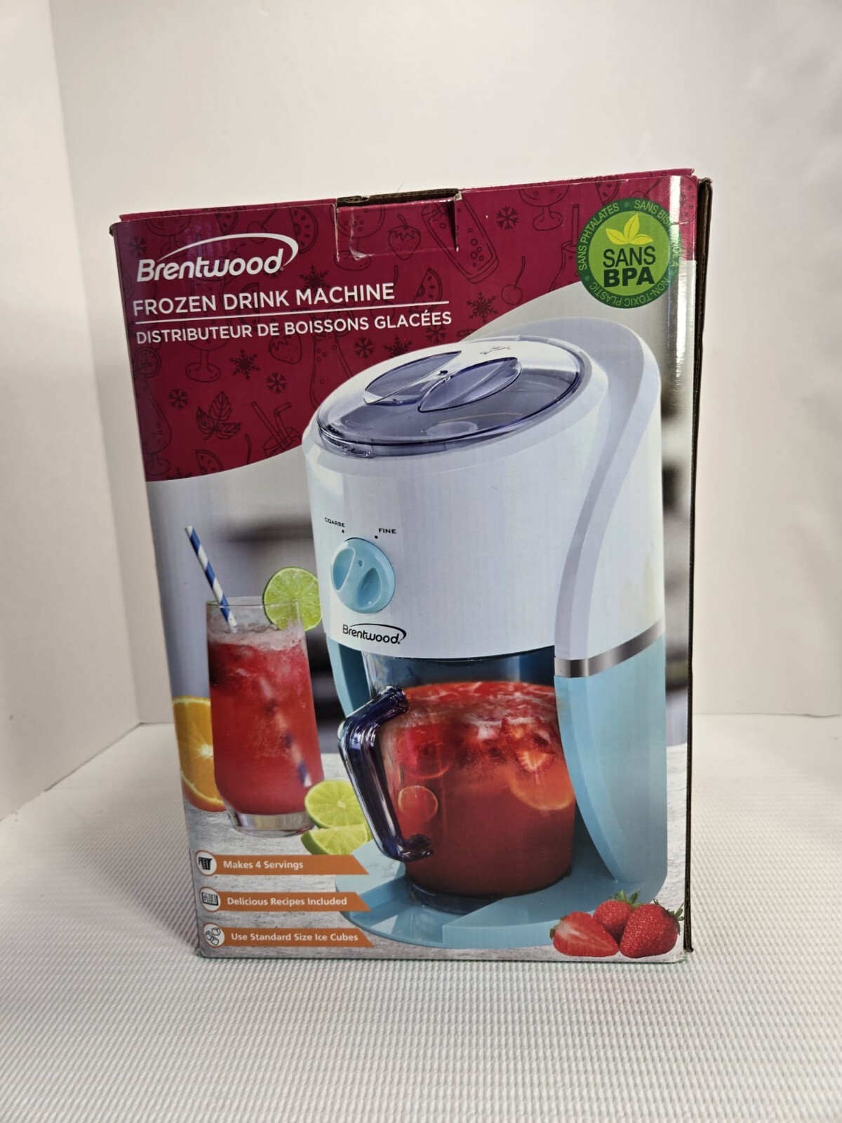 Brentwood Frozen Drink Maker Machine Bentwood Electric White in Box Works Great