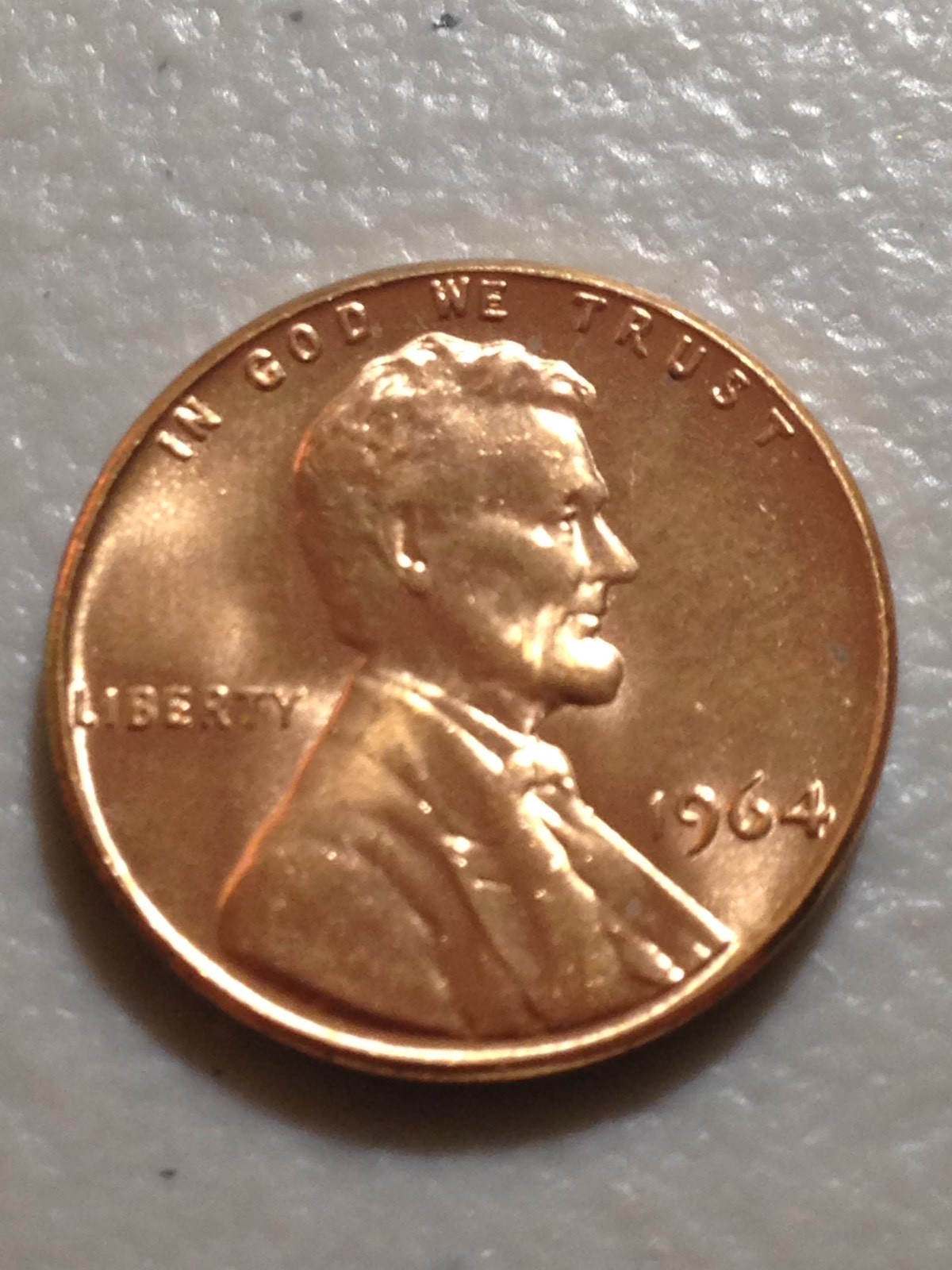 1964 1C RD Lincoln Memorial Cents BU