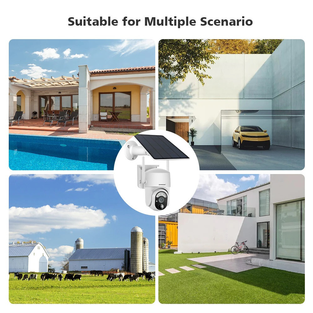 4G LTE Battery Security Camera 5MP Pan Tilt Color Night UBOX APP