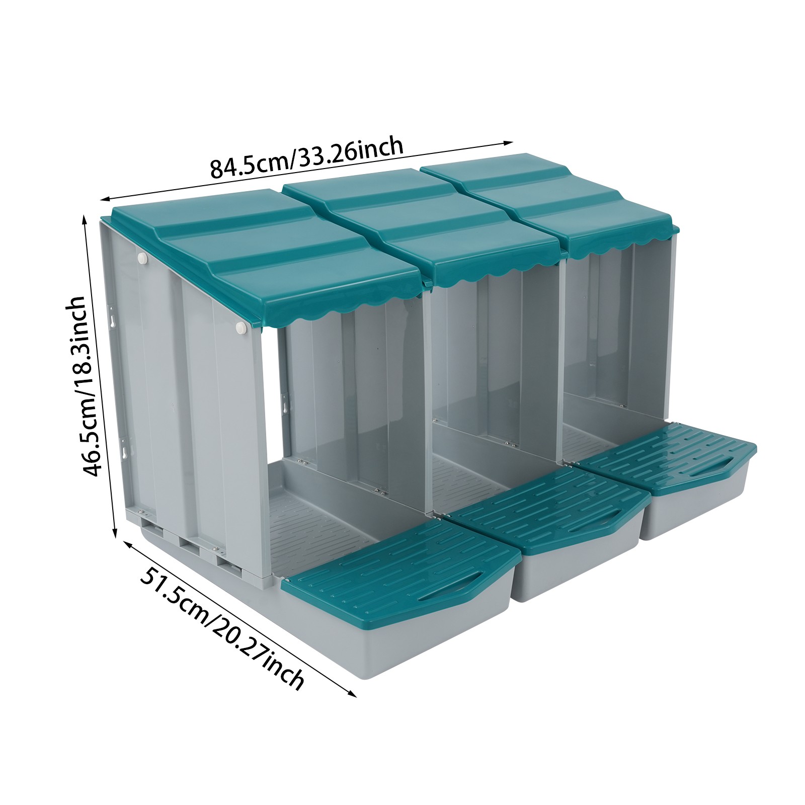 3 Compartments Hen Laying Box PP Chicken Egg Nexting Boxes for Chicken Coop