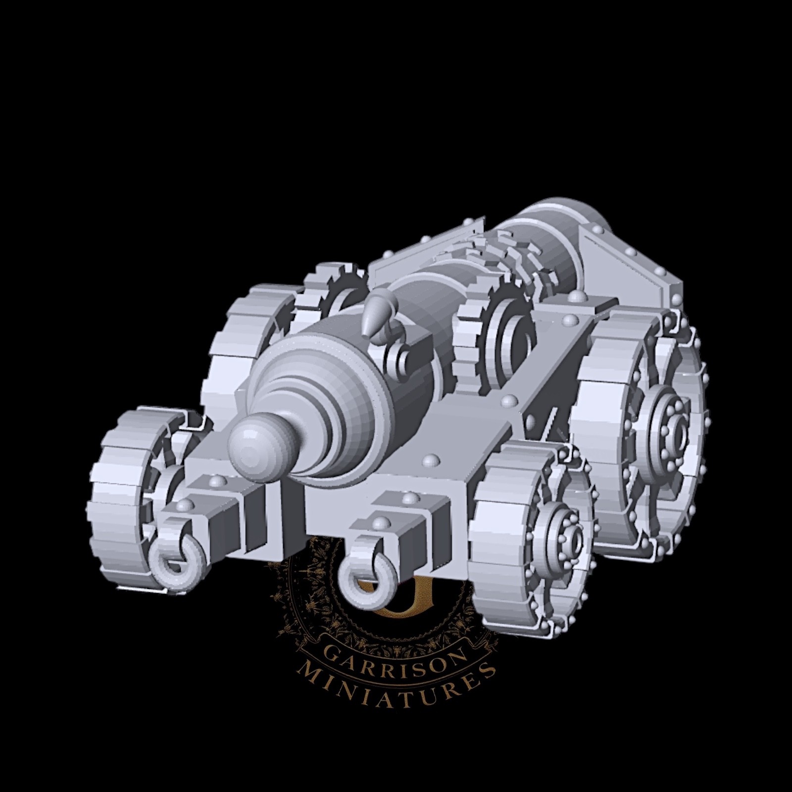 Dwarf Siege Cannon and 3 Crew: 28mm Fantasy Wargame & Display Miniatures