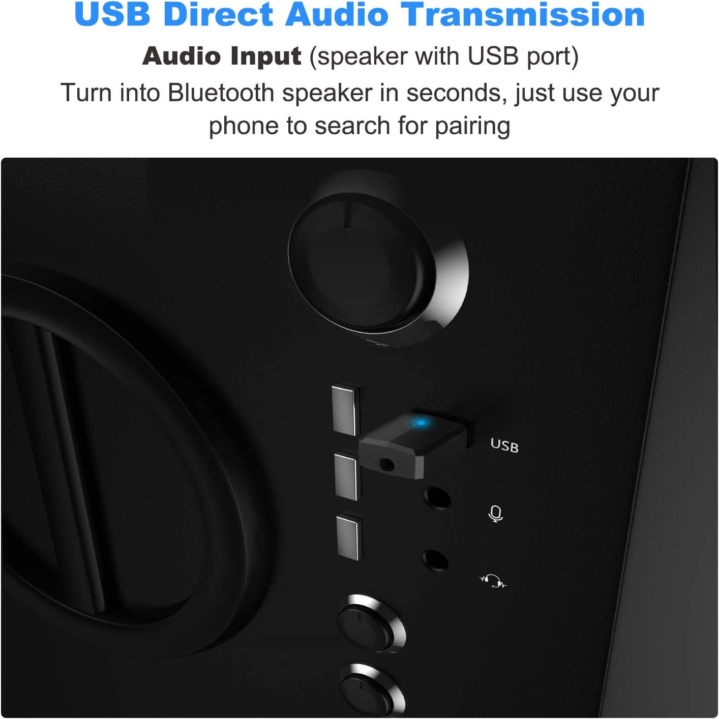 4-in-1 USB Bluetooth 5.0 Audio Transmitter and Receiver Adapter