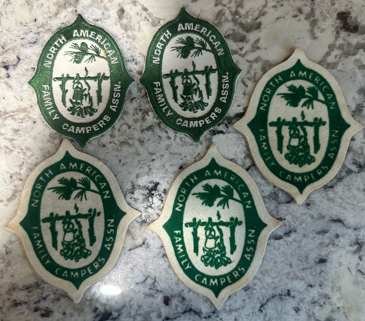 Vintage North American Family Campers Association Patch Lot Of 5