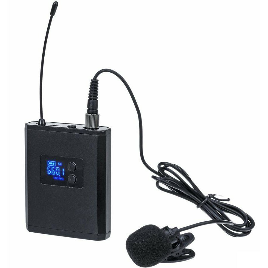 Portable UHF Wireless Lavalier Lapel Mic System With Receiver