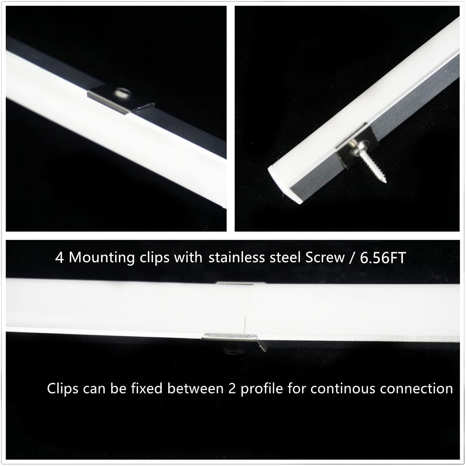 UV Resistance 6.56FT V Shape LED Strip Channel Diffuser,10-Pack Aluminum Profile