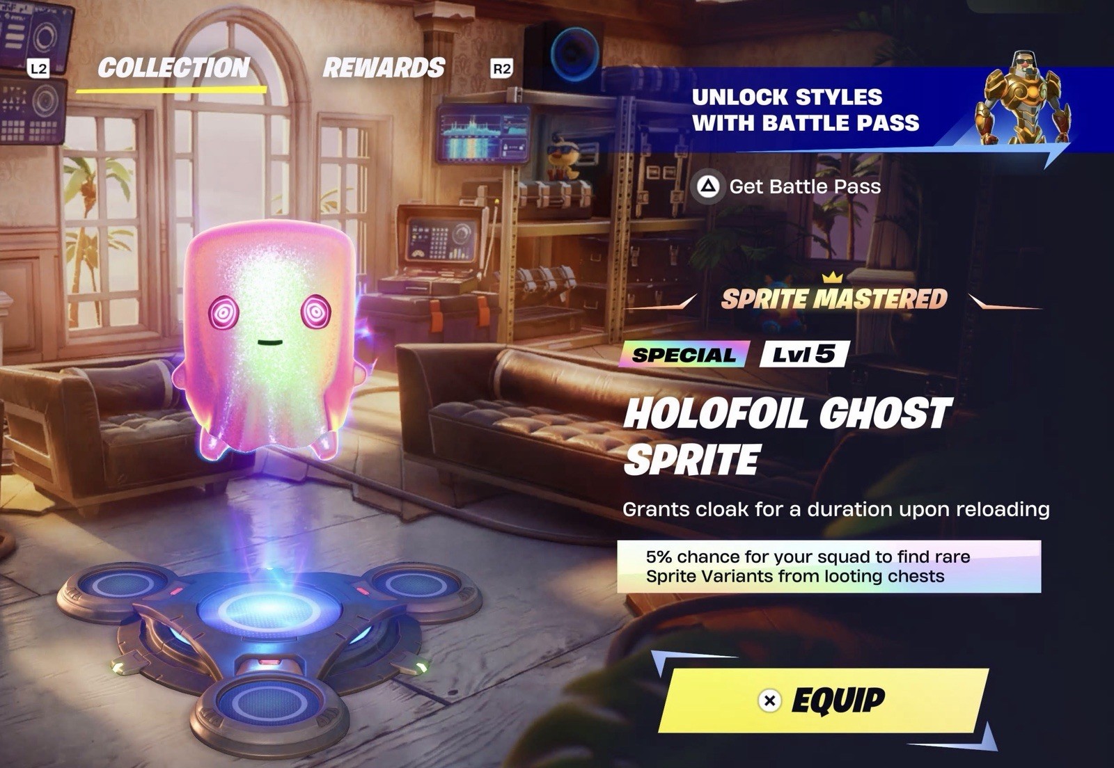 FN NEW Mastered Special Holofoil Ghost Sprite!! Very New And Rare!