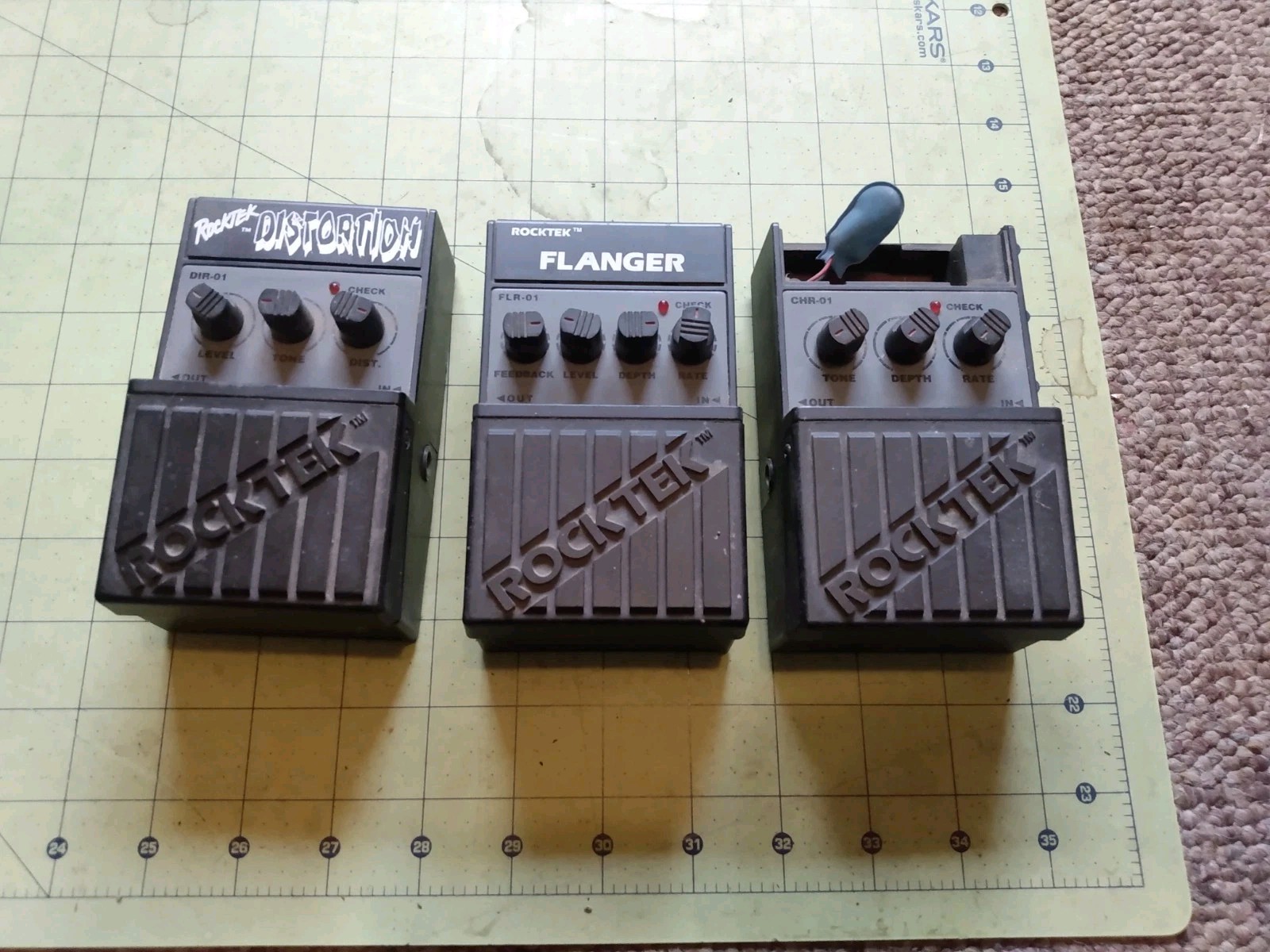 Vintage Rocktek Lot of 3 Different Foot Switches As Is flr-01 chr-01 dir-01