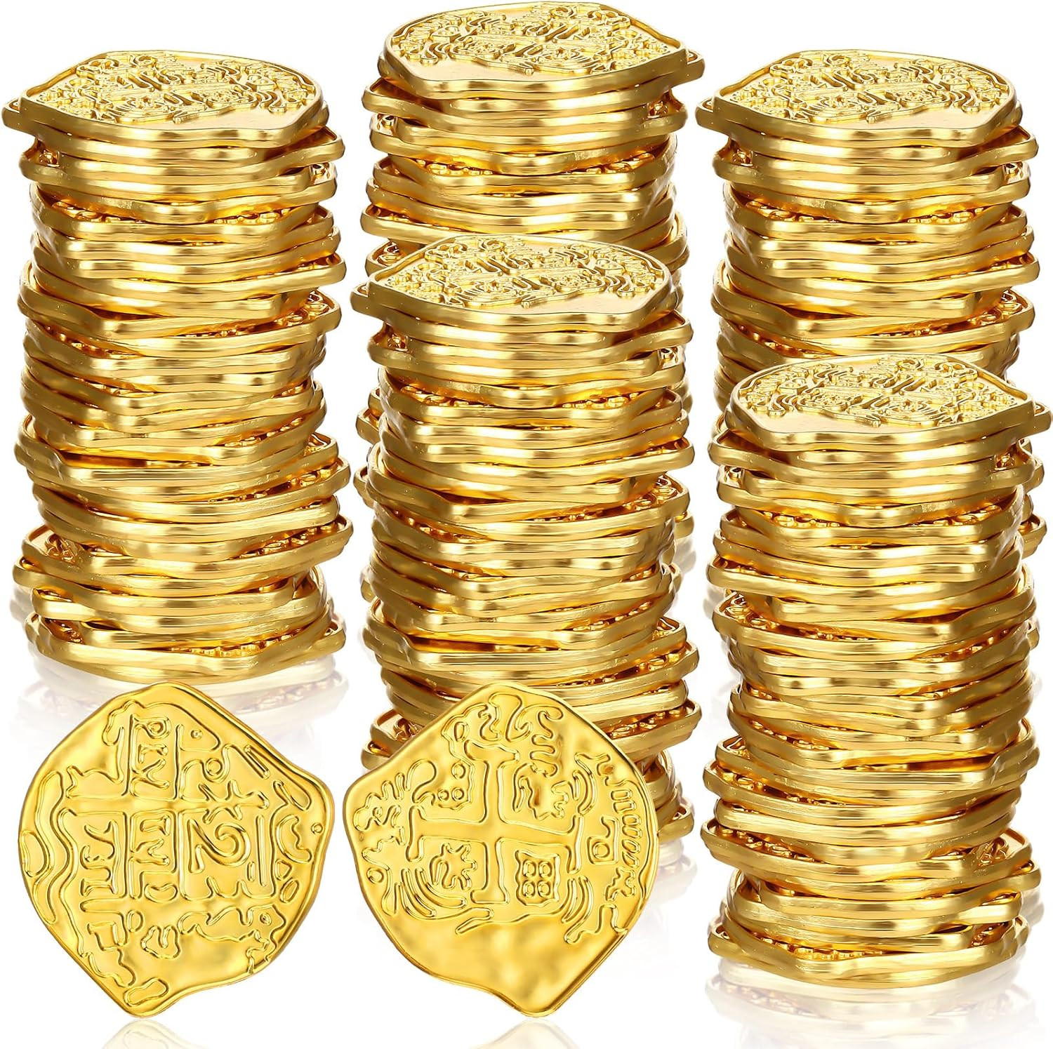 50 Pcs Metal Pirate Coins Spanish Doubloon Replicas Pirate Treasure Metal Tokens
