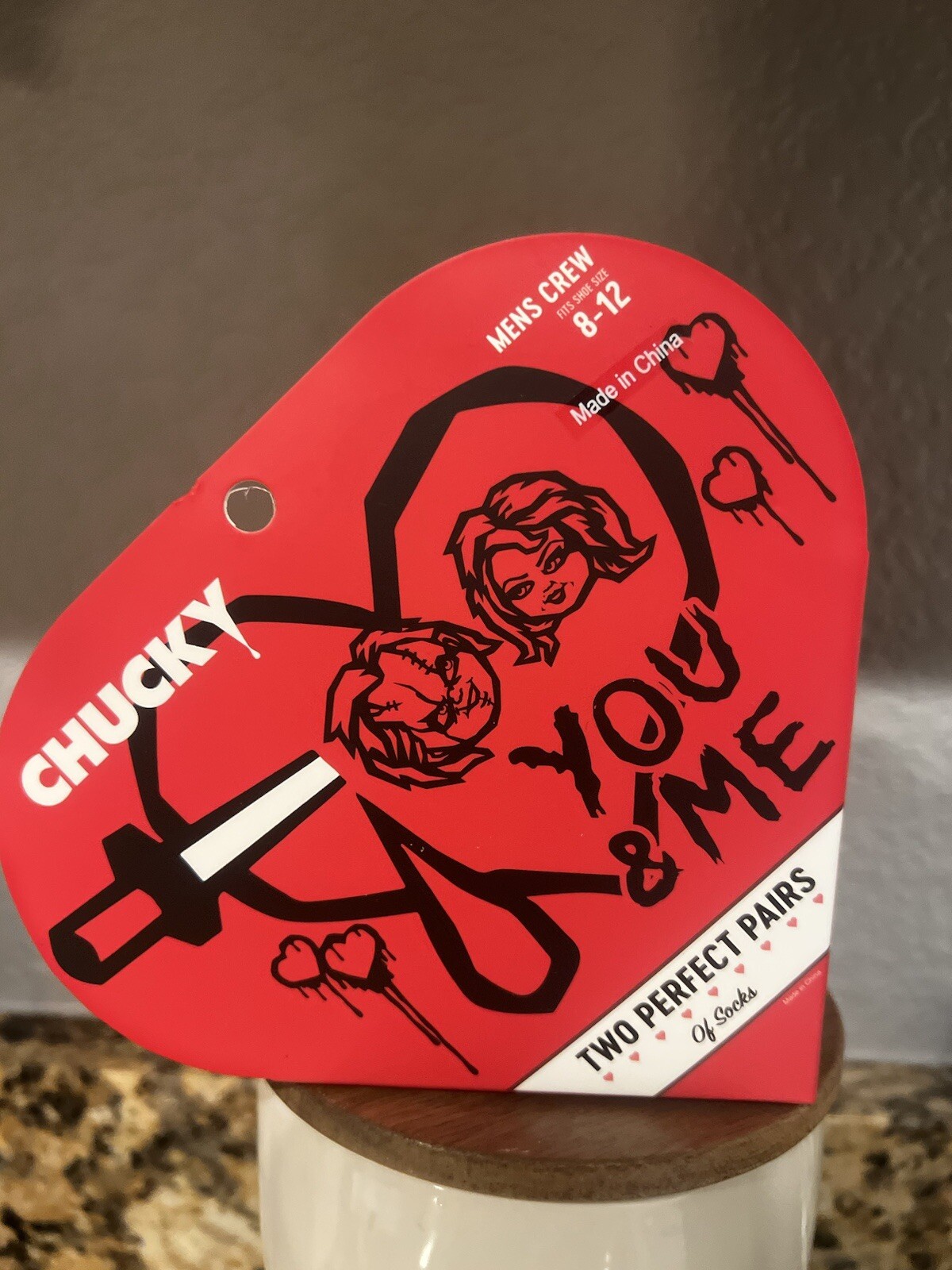 Chucky You & Me Valentine Socks  HTF