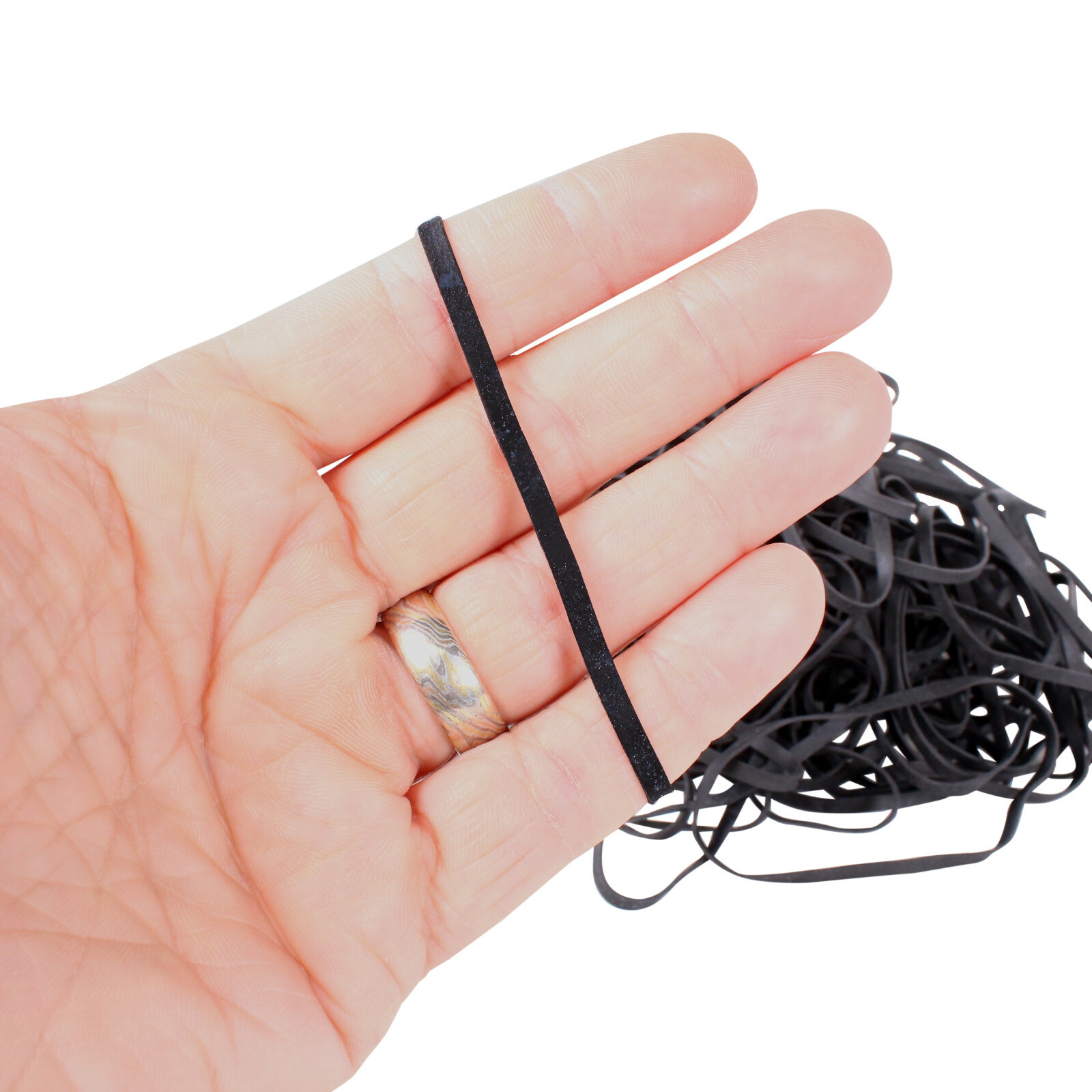 USA Bulk Black High Heat UV Rated #33 Angler Fishing Rubber Bands  3-1/2" x 1/8