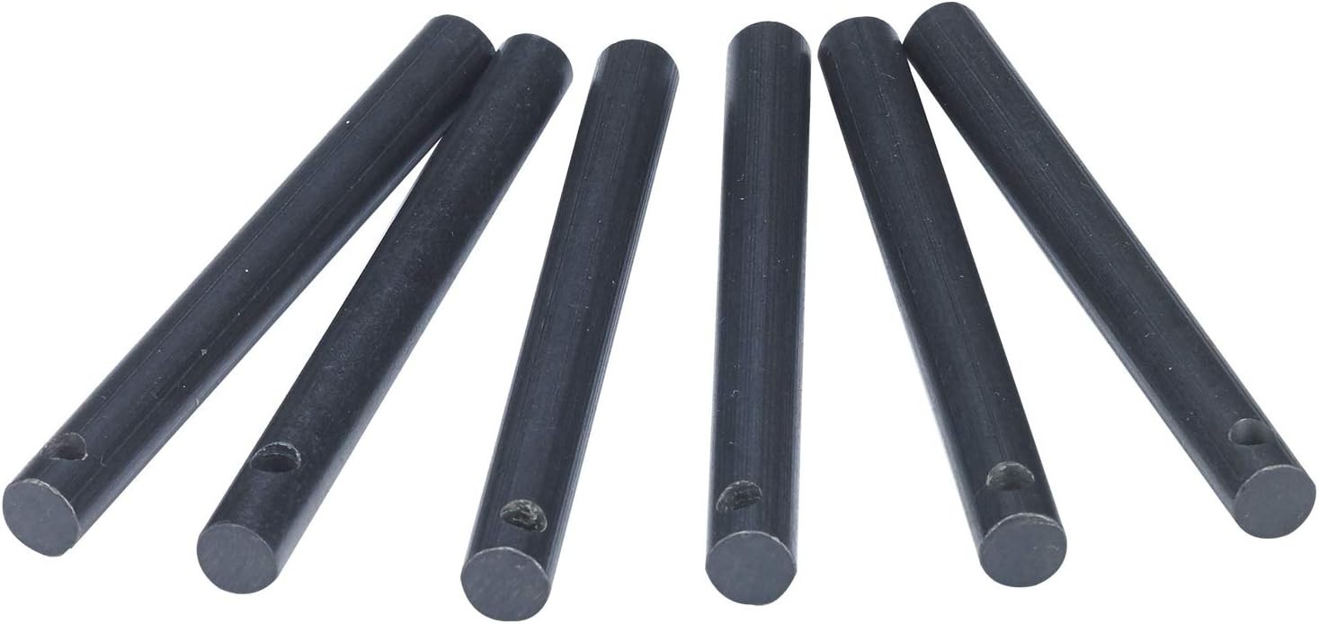FOSTAR Survival Kit, 6PCS Drilled Ferrocerium Rod Fire Starter, Black