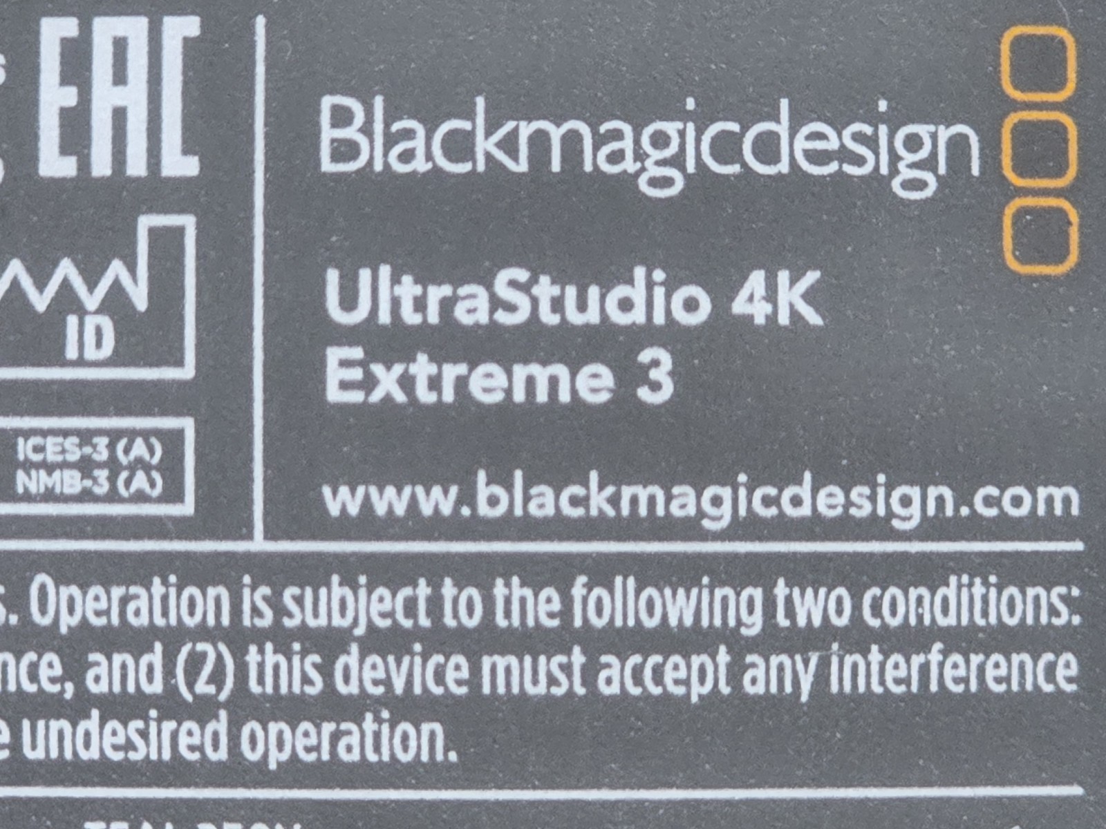 Blackmagic Design UltraStudio 4K Extreme 3 - Thunderbolt 3 SDI Capture Interface