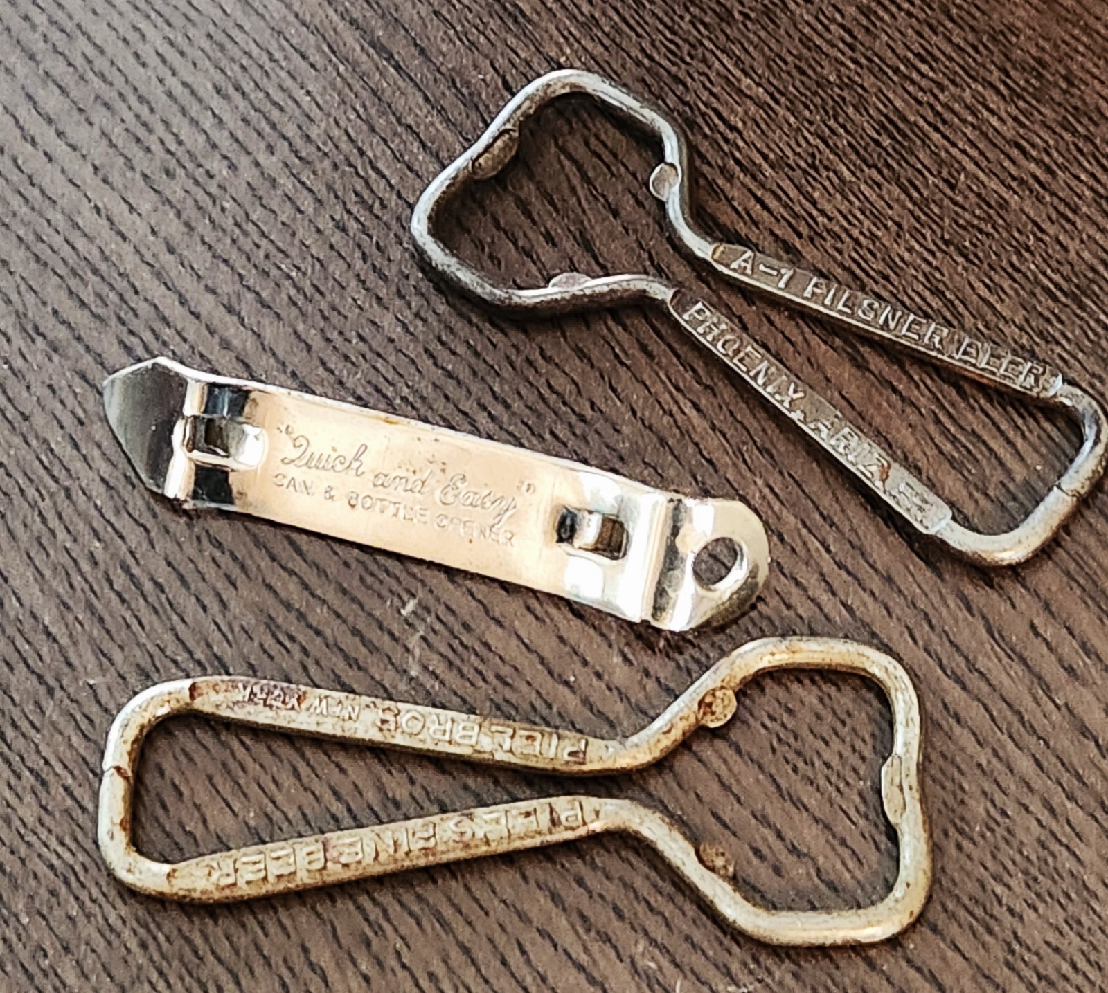 Vtg Can and Bottle Openers Set of 3 Made in USA Piels, A-1 Pilsner, Quick n Easy