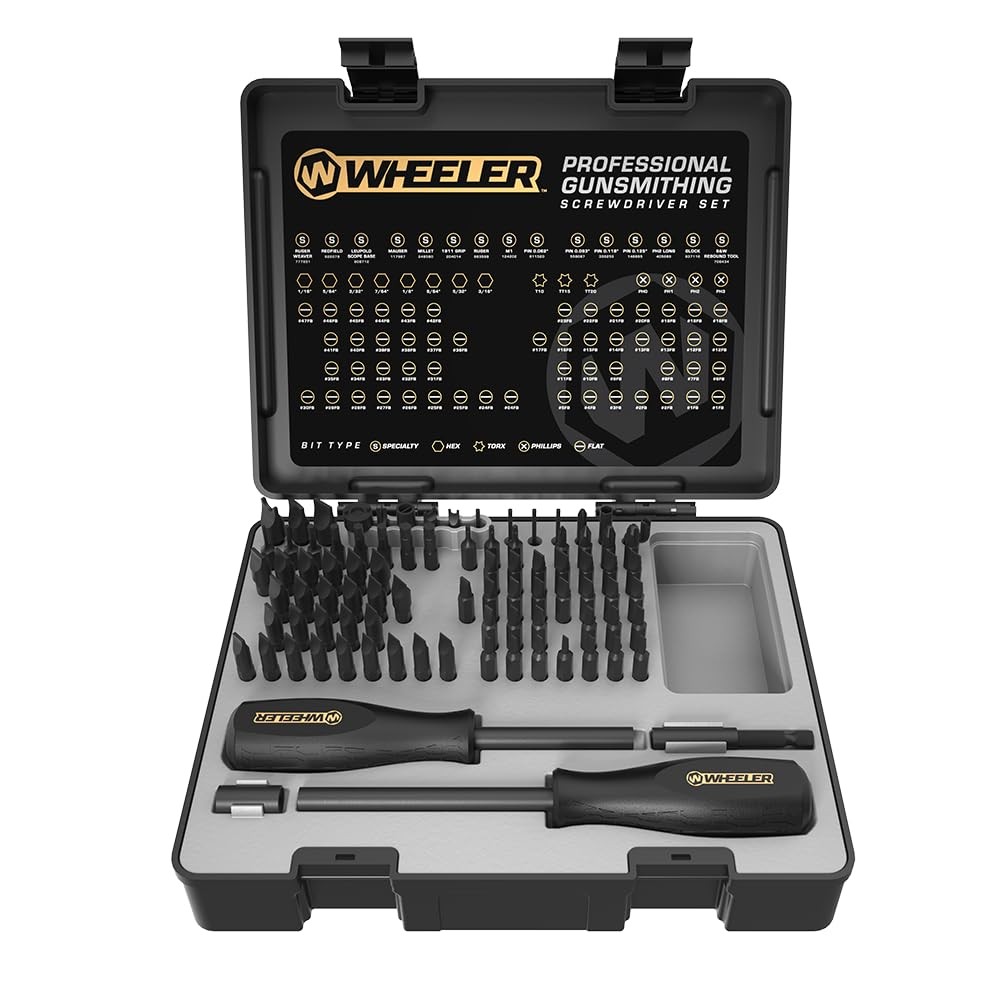 Wheeler 89 Piece Gunsmithing Screwdriver Set with Storage Durable Construction