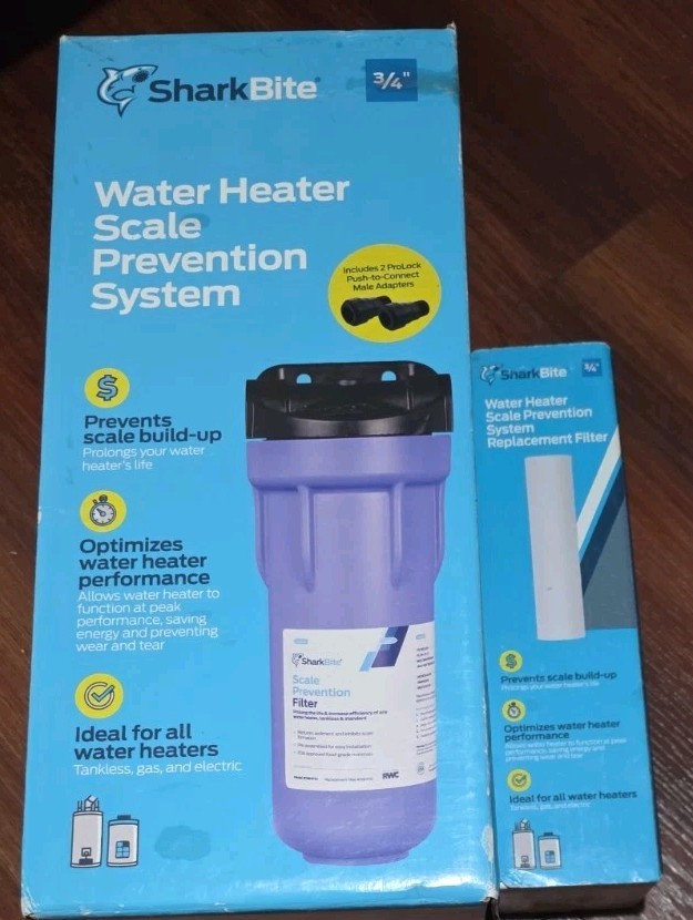 SharkBite Water Heater Scale Preventor System + Replacement Filter Bundle – NEW