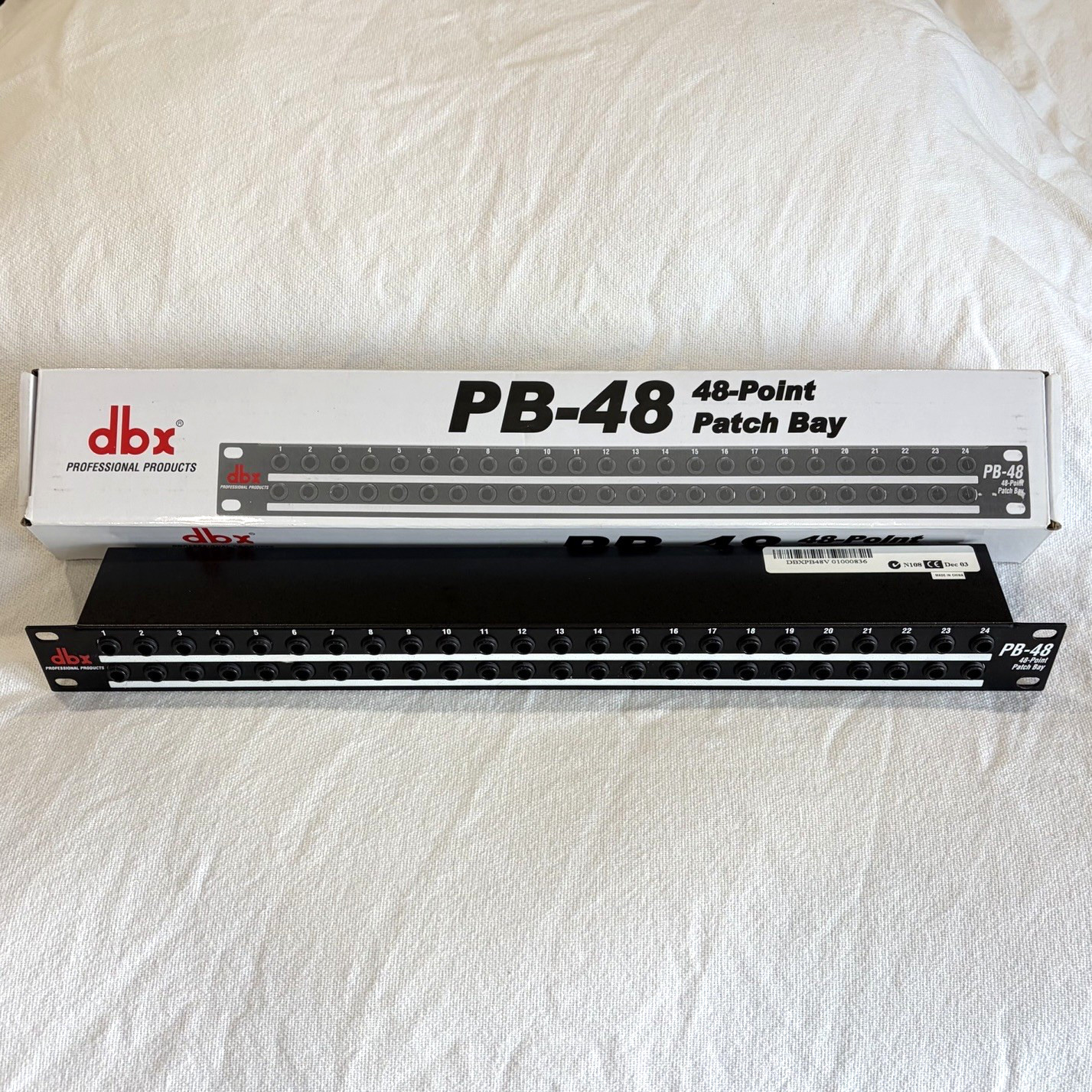 DBX PB-48 48-Point 1/4" Balanced TRS Patch Bay 1U Rackmount DBXPB48V