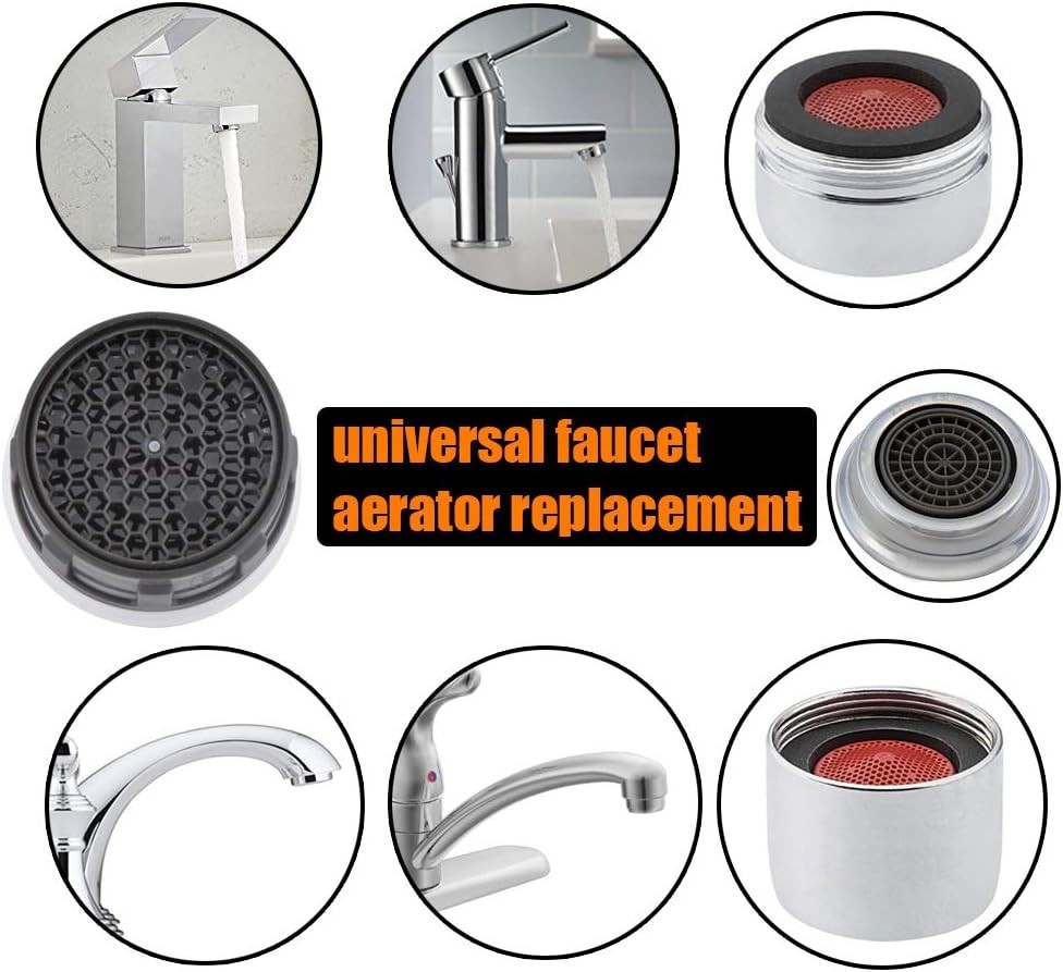 Faucet Aerator, 1.0 GPM Flow Retrictor Insert Faucet Aerators Replacement Par...