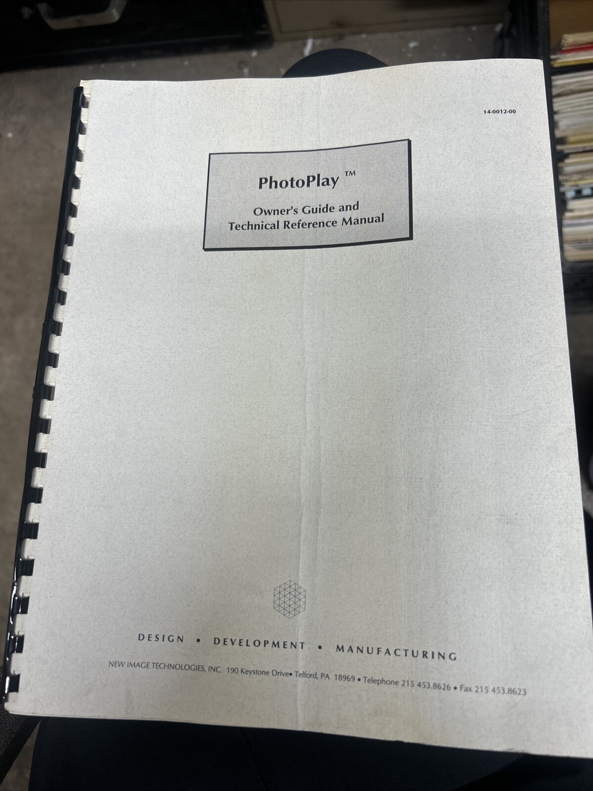 New Image Technologies PHOTO PLAY Arcade Video Manual- used original