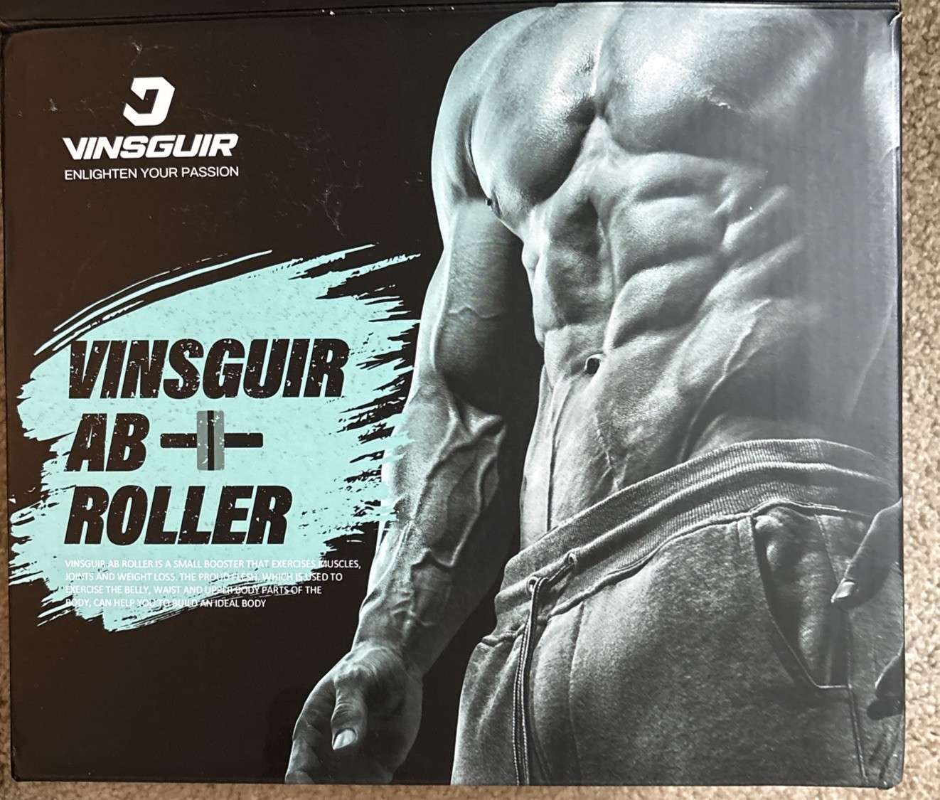 Vinsguir Ab Roller Wheel Abs Workout Equipment for Abdominal & Core Strength NIB