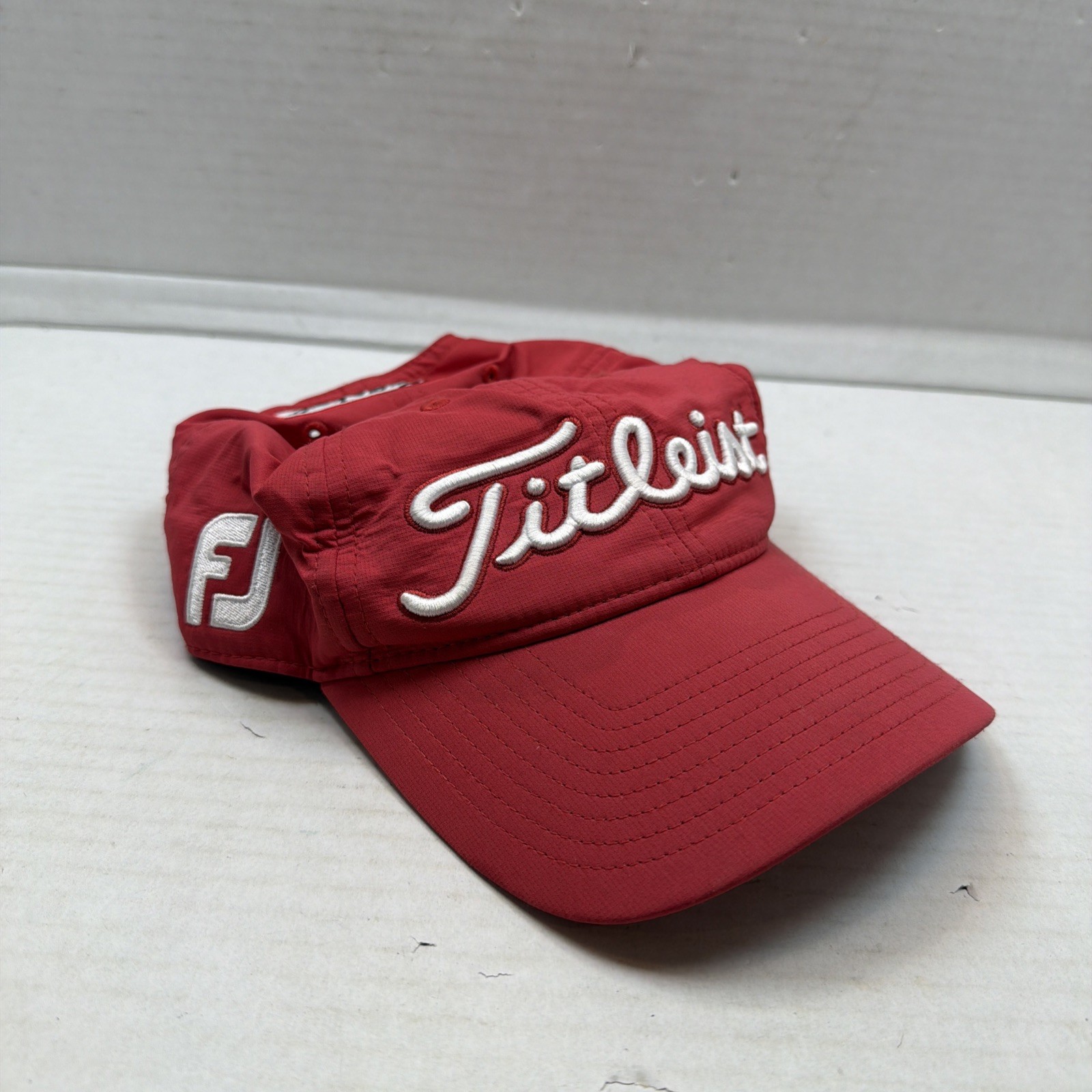 Titleist FJ Pro V1 Adjustable Embroidered Red Golf Cap Hat