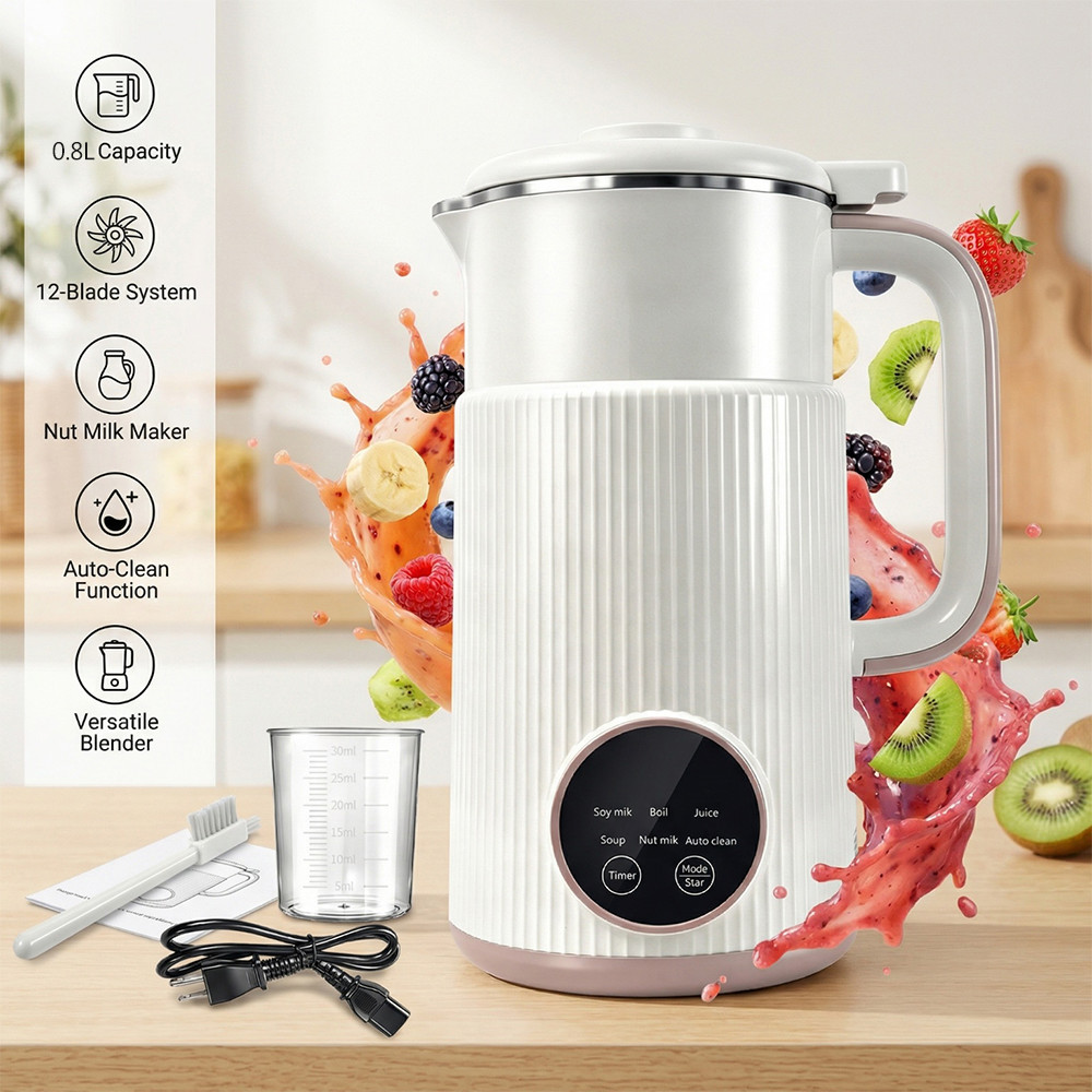 27oz/800ML Soy Milk Maker Machine Automatic Nut Milk Maker Machine Milk Blender