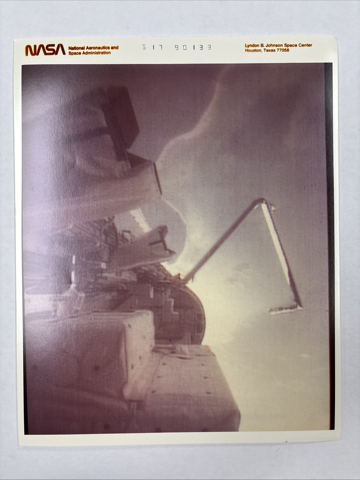 NASA STS-41G EVA Scene With Canadian Remote Manipulator Press Photo