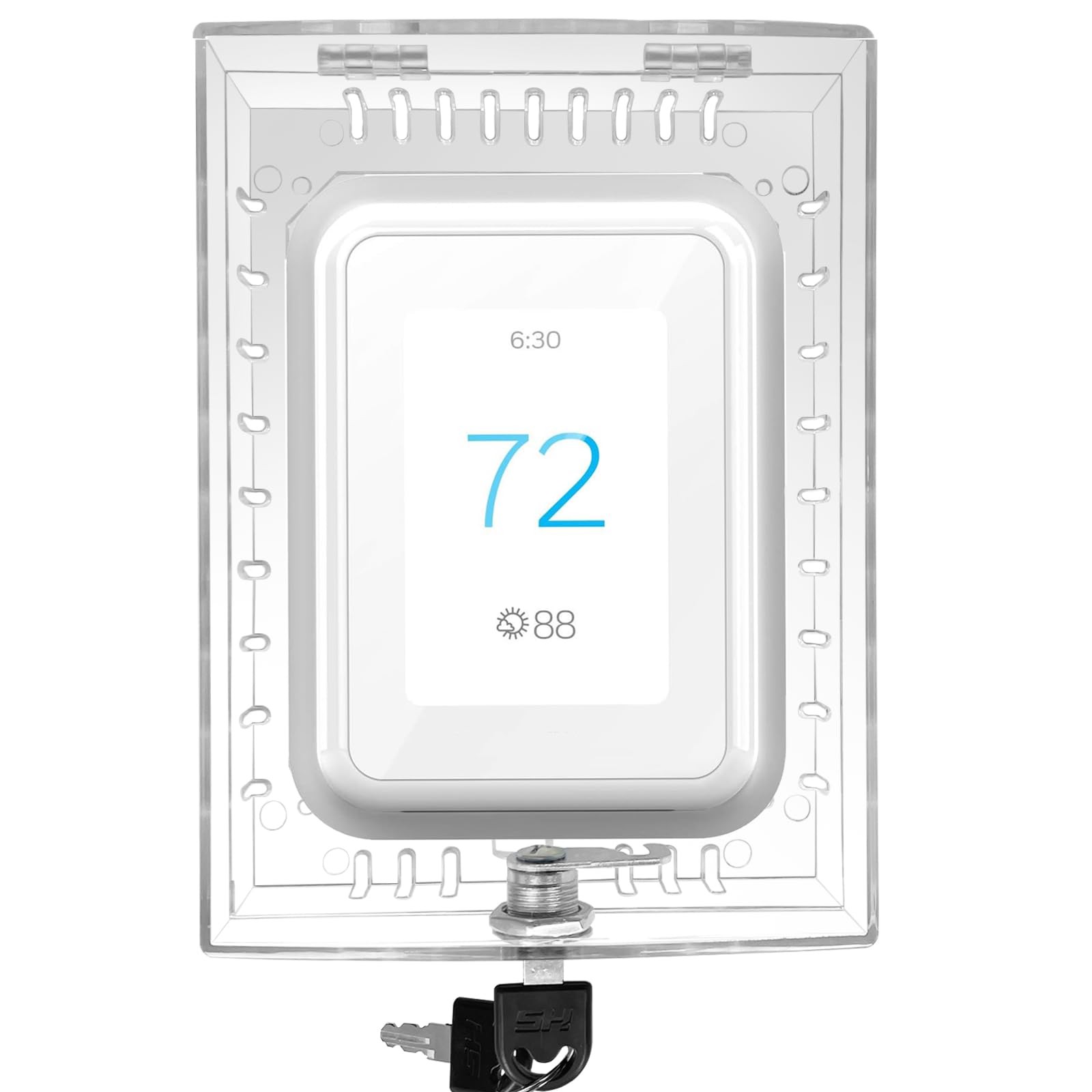 Universal Thermostat Lock Box with Key,Clear Large Thermostat Guard for Therm...