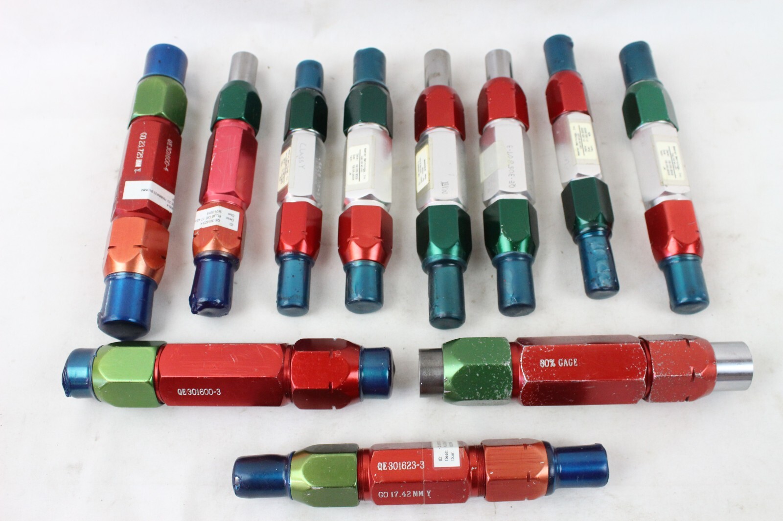 11 New Used NoGo Gage Gauges Pin Plug QE-301623-3 QE-301600-3 QE-250528-3