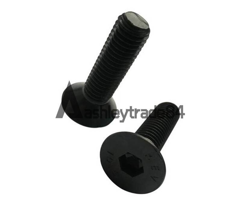 Metric M4 Black 10.9 Carbon Steel Flat Countersunk Head Hex Socket Screw