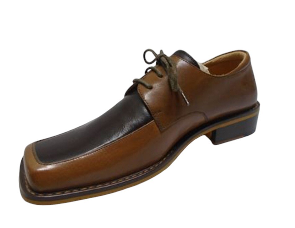 Zota Classic 3 Tone Brown Leather Dress Men's Shoes Size 6.5