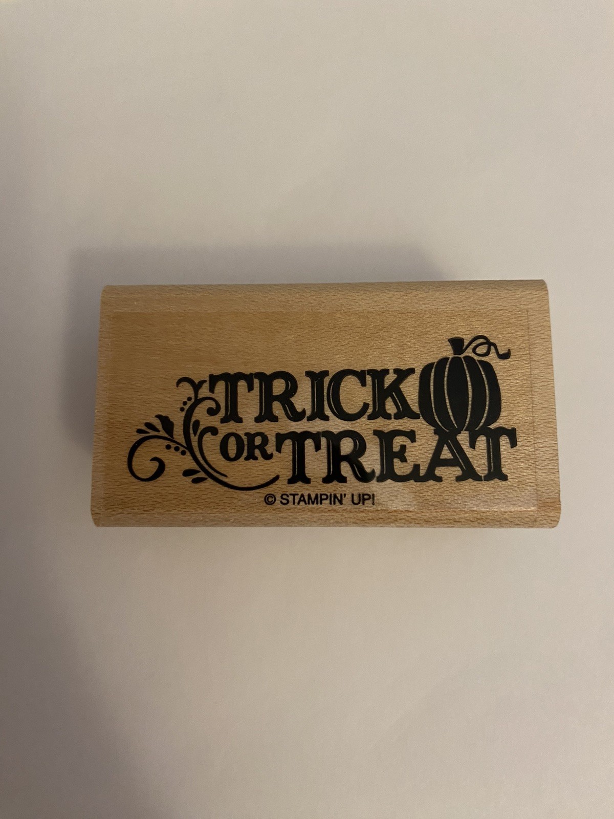 New Stampin Up! Trick Or Treat Wood Mounted Rubber Stamp RS86