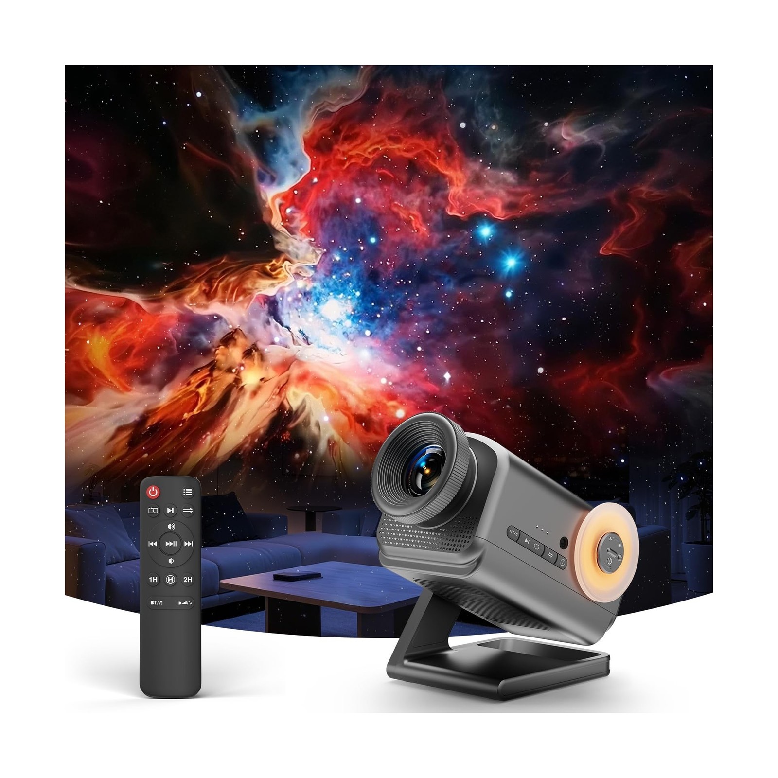 Rossetta 3D Projector, 60 Themes HD 3D Galaxy Projector with Bluetooth Speake...