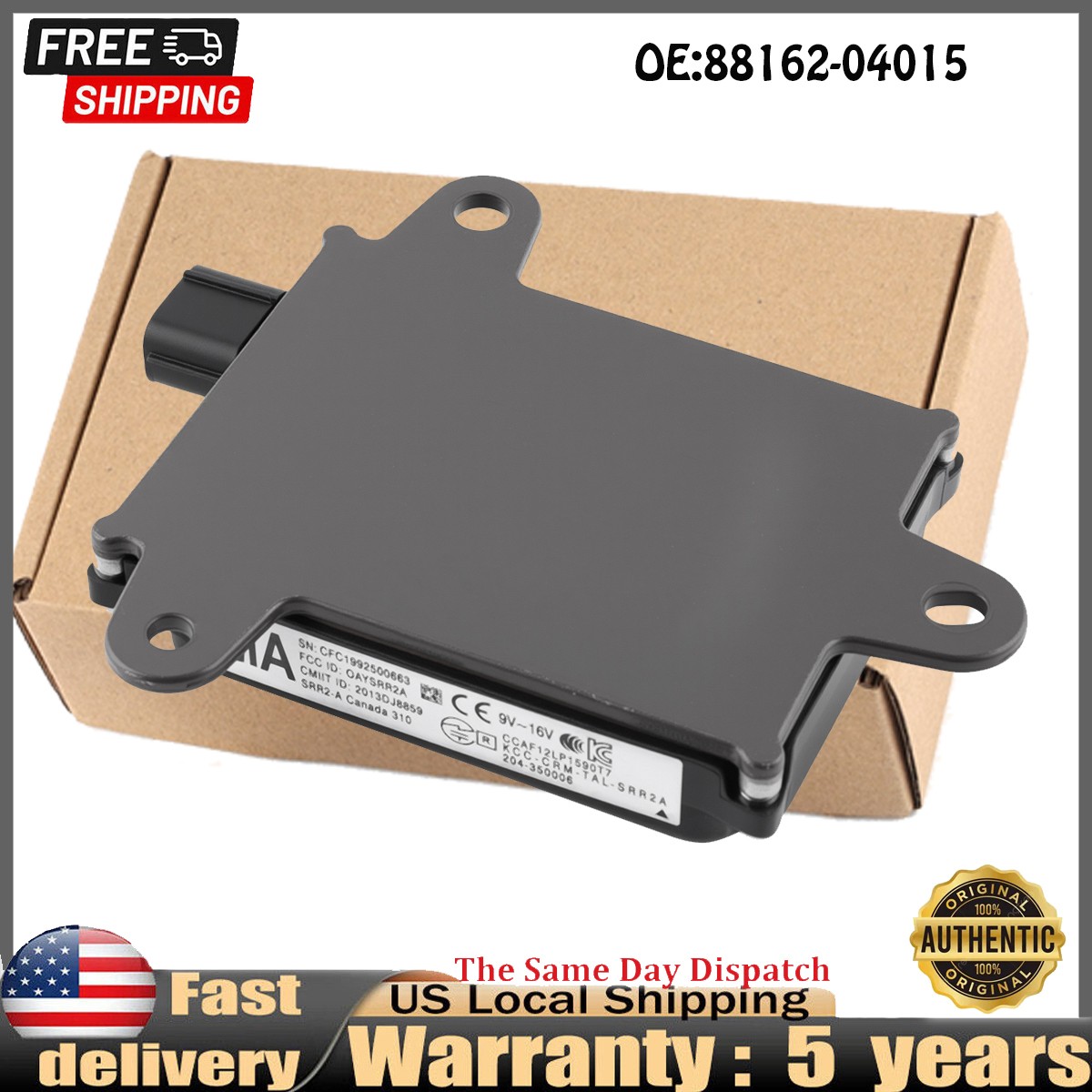 88162-04015 Blind Spot Radar Sensor for 2016-2021 Toyota Tacoma 2.7L 3.5L OEM .