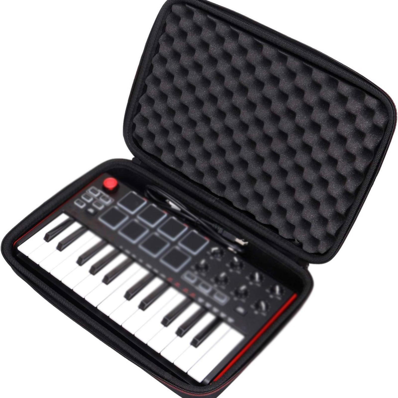 25 Key USB Keyboard Controller Case EVA Durability Accessory Smooth Zipper