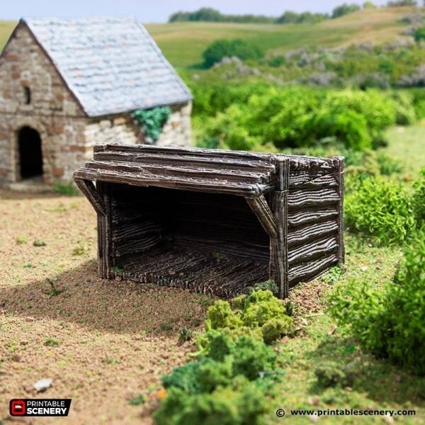 Small Rustic Barns FDM 3D Printed Tabletop Terrain Historical Game DND (28mm)