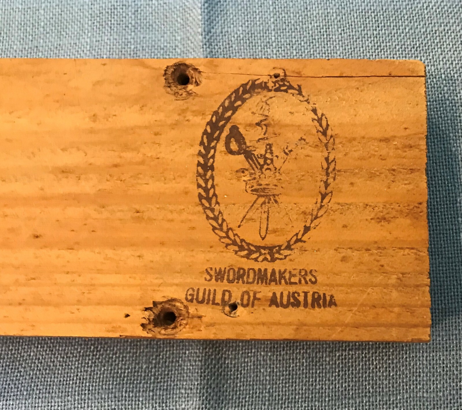 Vintage SwordMakers Guild Of Austria 10" Chef's Knife With Original Wood Box VGC