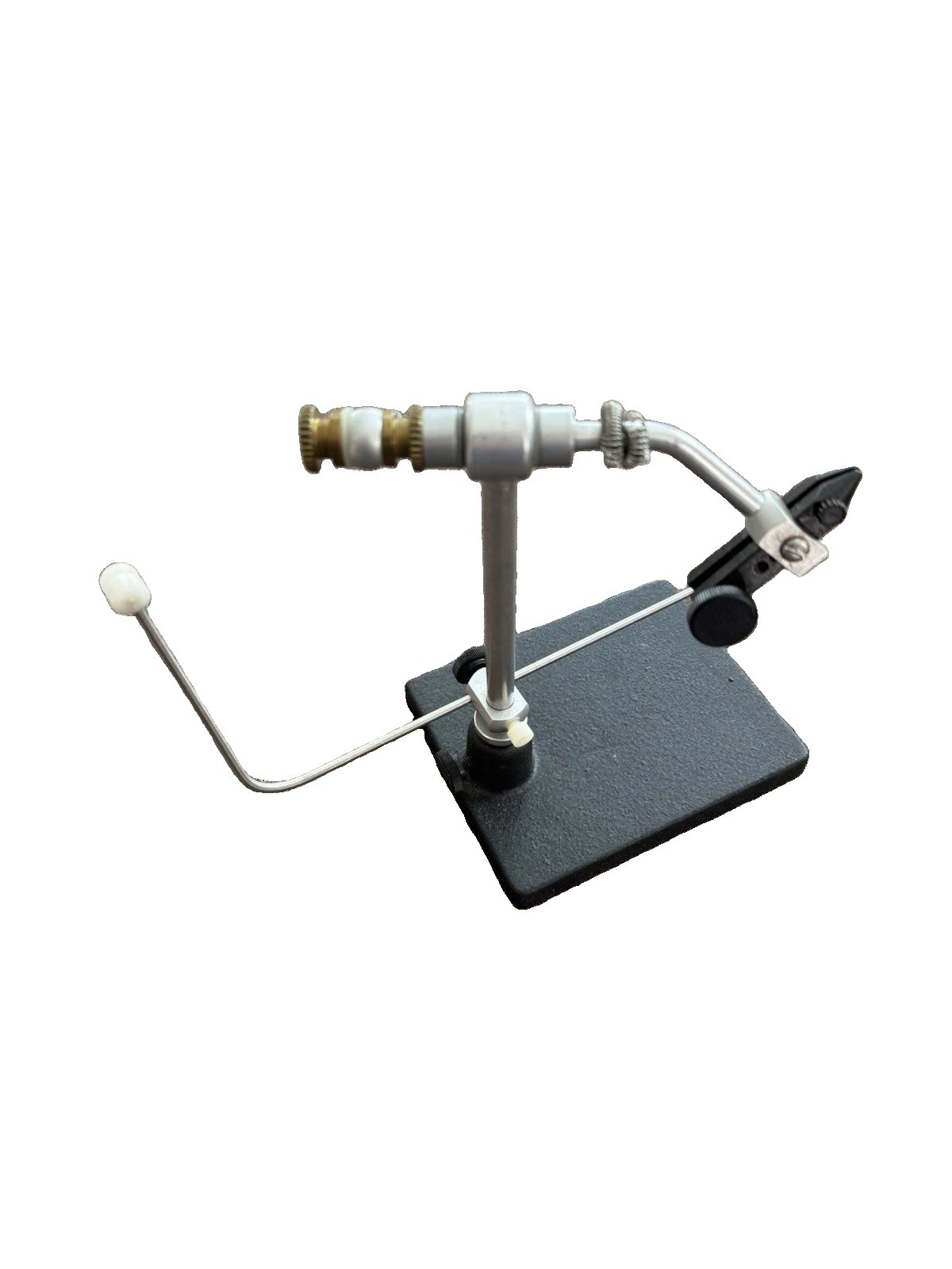 Renzetti Traveler 2000 Fly Tying Vise Black Pedestal Base Brass Hardware