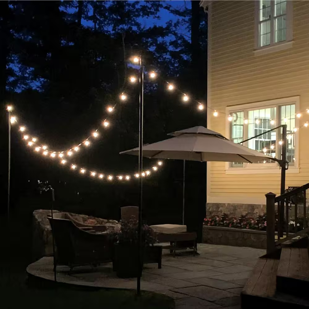 Four 10 Ft. String Light Poles
