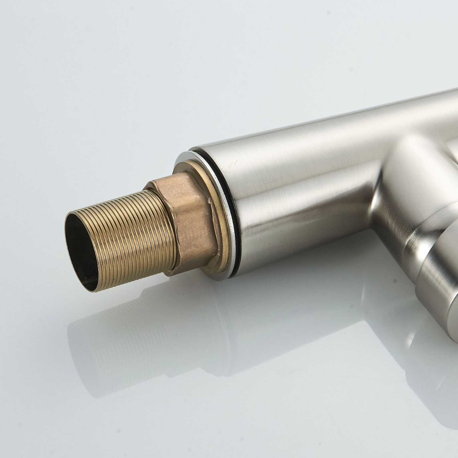 Brass Commercial Brushed Nickel Single Handle Spring Kitchen Faucet Pull Down