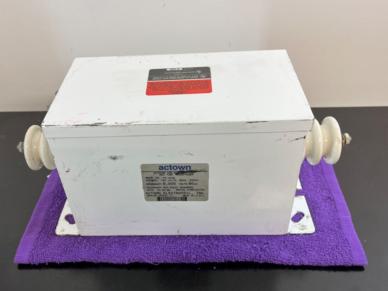 ACTOWN outdoor Gas Tube Transformer FG-4438 Pri 120v Sec 9000v for NEON Light