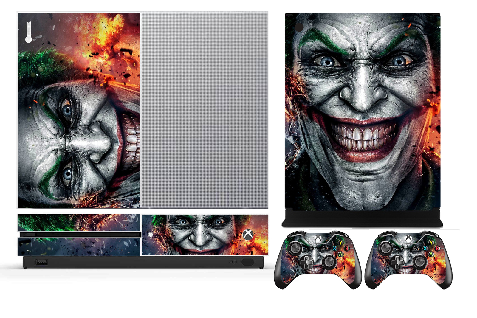 Joker 250 Vinyl Cover Skin Sticker for Xbox One S (Slim) & 2 controller skins